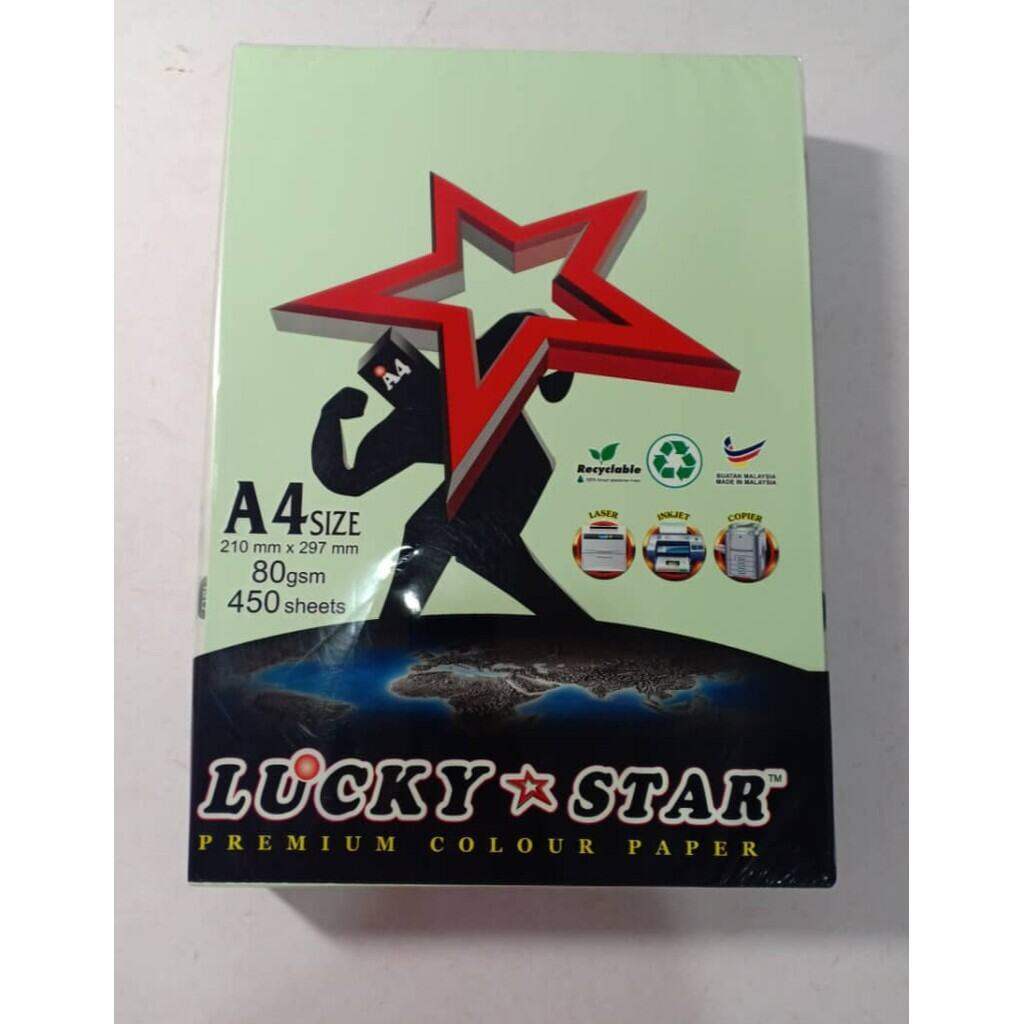 【1PACK=450SHEET ! ! !】LUCKY STAR PREMIUM COLOUR PAPER 80GSM 450 SHEET ...