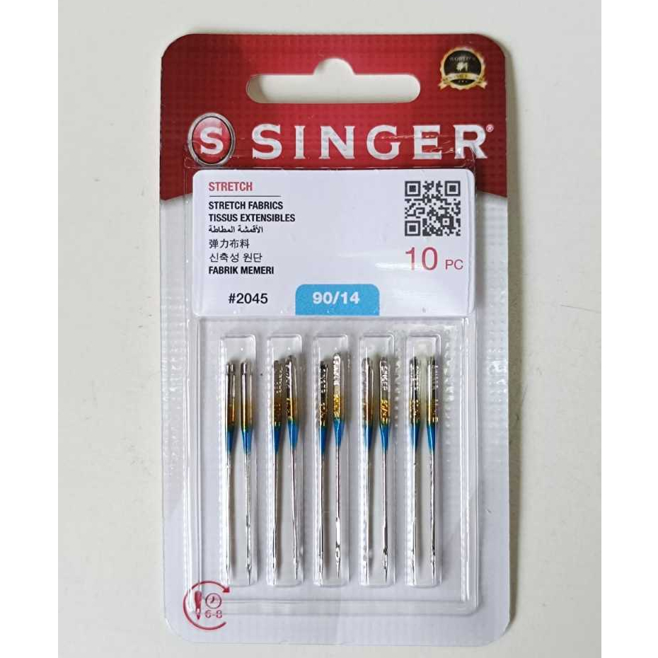 [10pcs/ Pack- ORIGINAL SINGER BALL POINT#2045] Jarum Jahit Portable ...