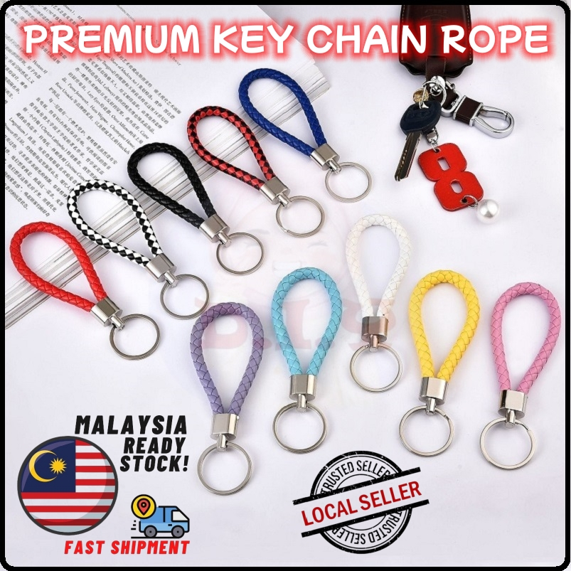 Luxury Premium Keychain Rope keychain Leather key chain door gift PU ...