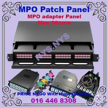 Panel tampalan MPO Panel penyesuai Mpo penyesuai mpo (MPO patch panel ...