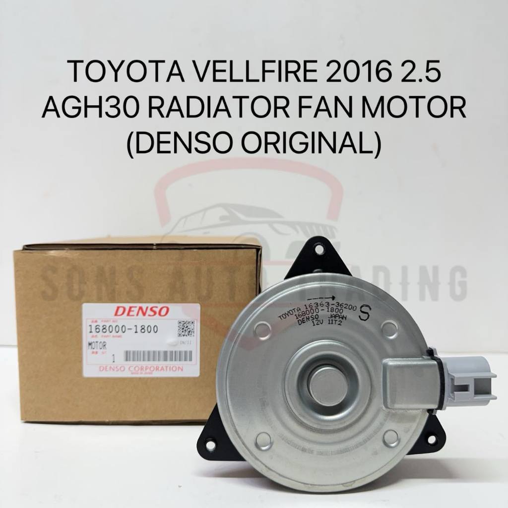 168000-1800 TOYOTA VELLFIRE 2016 2.5 AGH30 RADIATOR FAN MOTOR (DENSO ...