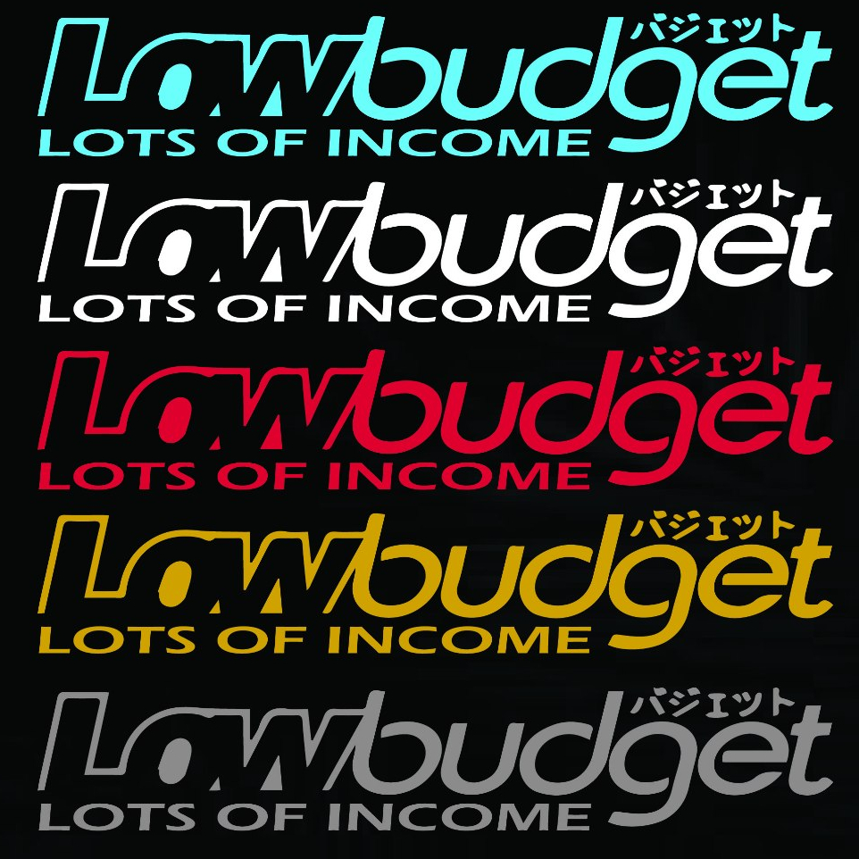 LOWBUDGET WORDING CAR BODY STICKER | Shopee Malaysia