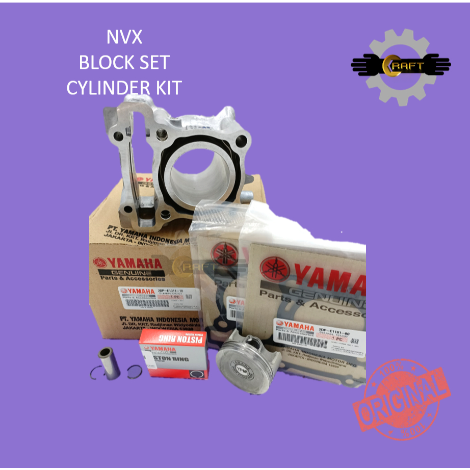 YAMAHA NVX V1 BLOCK SET 100% ORIGINAL CYLINDER KIT SET BG3-WE13E-00 ...