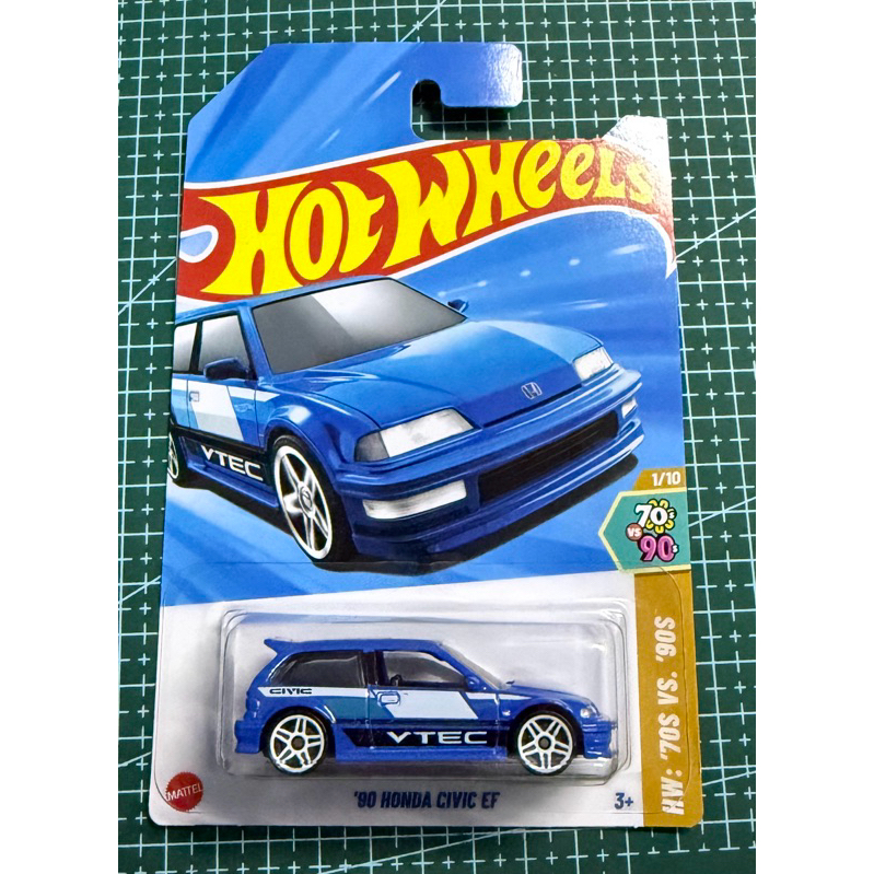 Hot Wheels Honda Civic EF Grün - 1:64 Modellauto 70er Vs 90er Serie