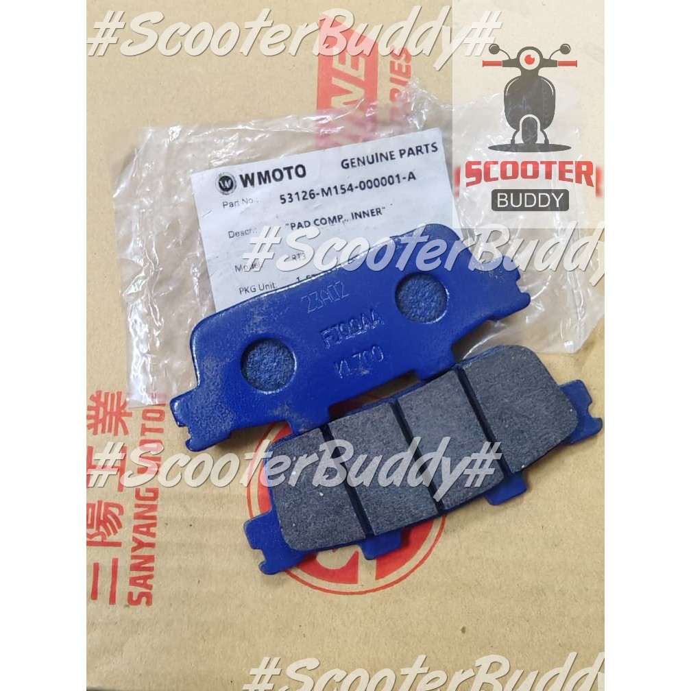 ORIGINAL WMoto PAD COMP. INNER / REAR BRAKE PADS (53126-M154-000001-A ...