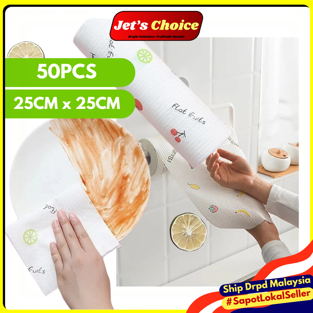 50Pcs Lazy Rag Disposable Dish Cloth Washable & Reusable Kitchen Tissue ...