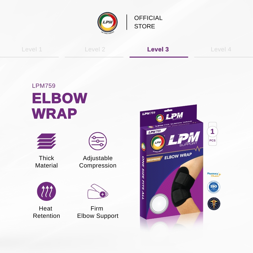 LPM Elbow Guard 759 Adjustable Tennis Elbow Support Medically Approved ...