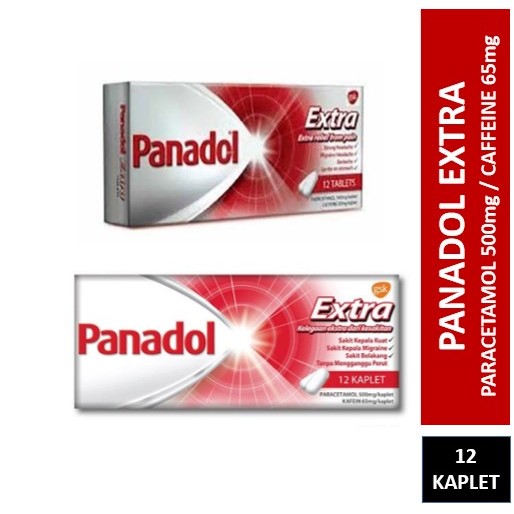Panadol Extra (Paracetamol 500mg/Caffeine 65mg) Caplet 2x6's | Shopee ...