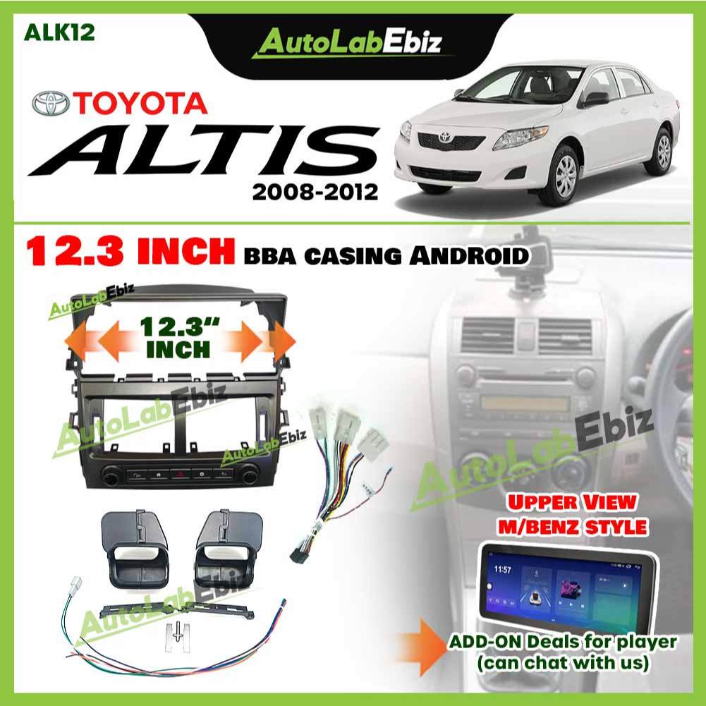Toyota ALTIS 2008-2012 - 12.3 inch BBA Casing Android with socket power ...
