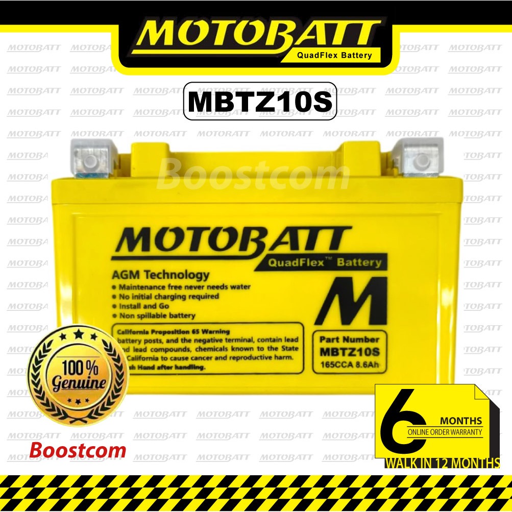 Picture Idea: Wide Terminal Motobatt Mbtz10S Quadflex Motorcycle Battery Premium