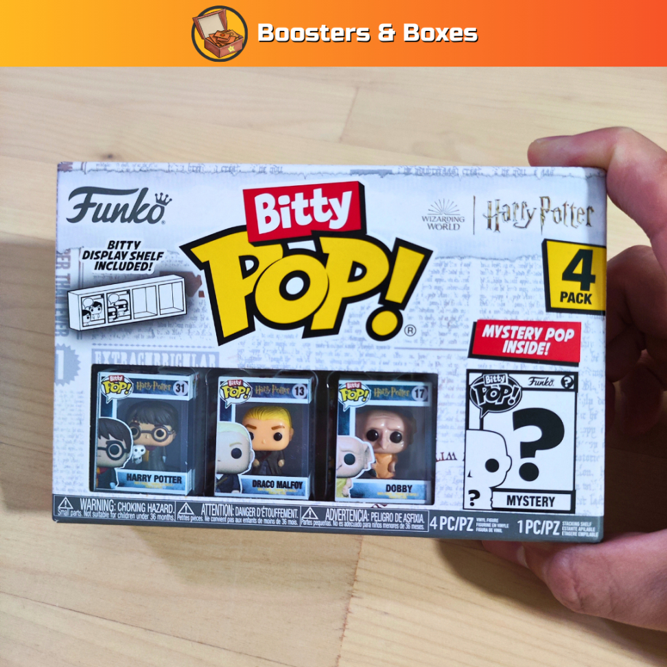 Funko Bitty Pop! Harry Potter - Harry Potter™, Draco Malfoy™, Dobby™ und eine Überraschungs-Mini-Figur - 0.9 Inch (2.2 cm) Sammlerstück Stapelbares Display-Regal Inklusive - Geschenkidee