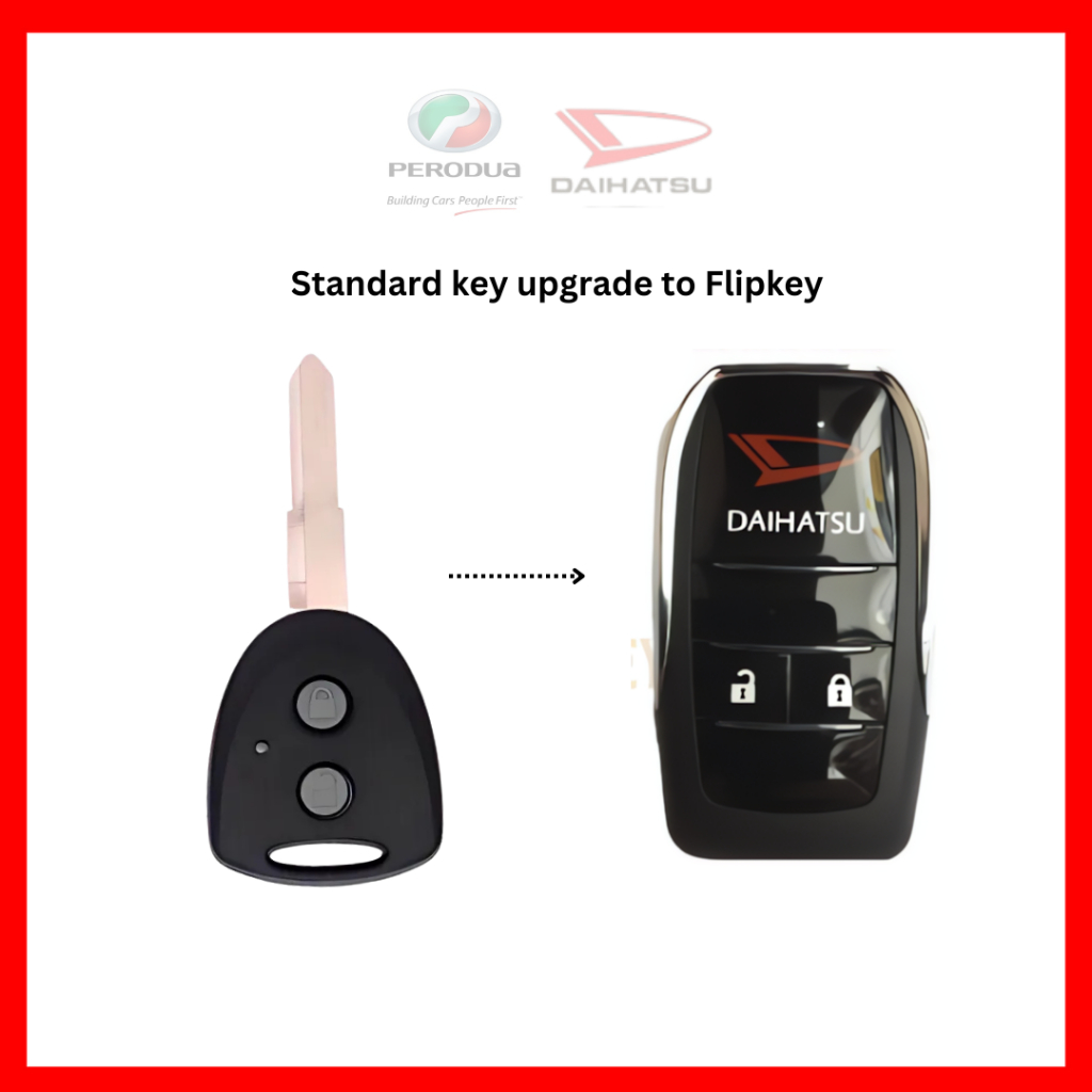 Perodua Axia /Daihatsu Modified Remote Casing Flip key | Shopee Malaysia