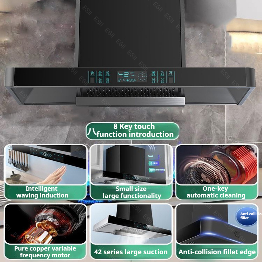 Kitchen Hood Range Hood Top side Top mounted range hood, headlights, 8 ...