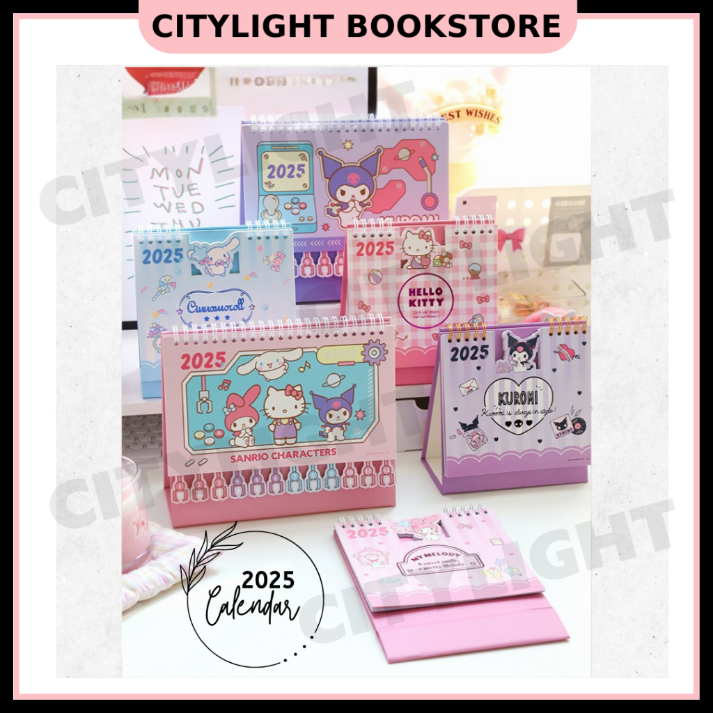 [CITYLIGHT] Calendar 2025 Sanrio / Cartoons Desk Calendar Year 2025