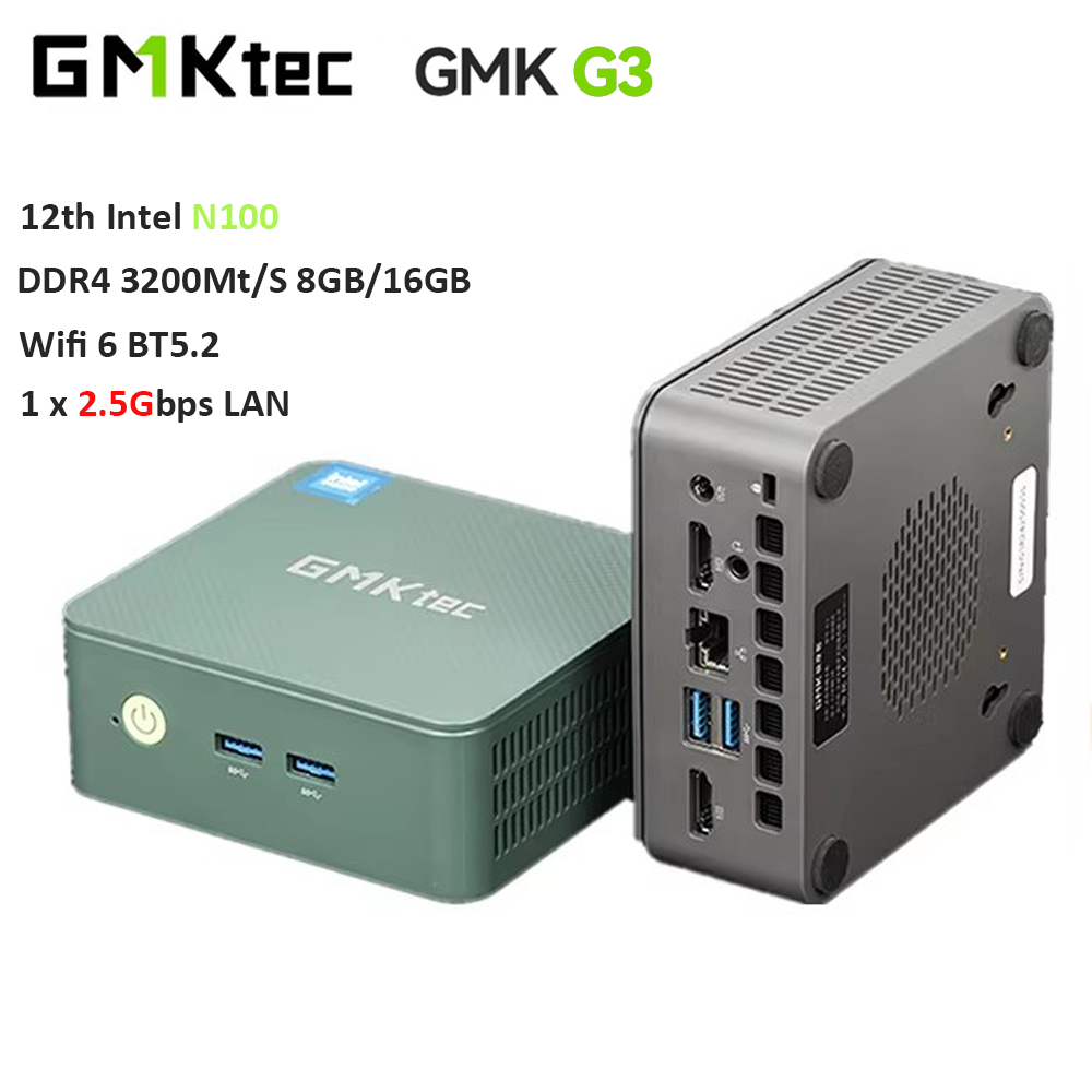 Desktop Pcs GMKtec Nucbox G5 Mini PC Intel N97 - 12GB DDR5 512GB