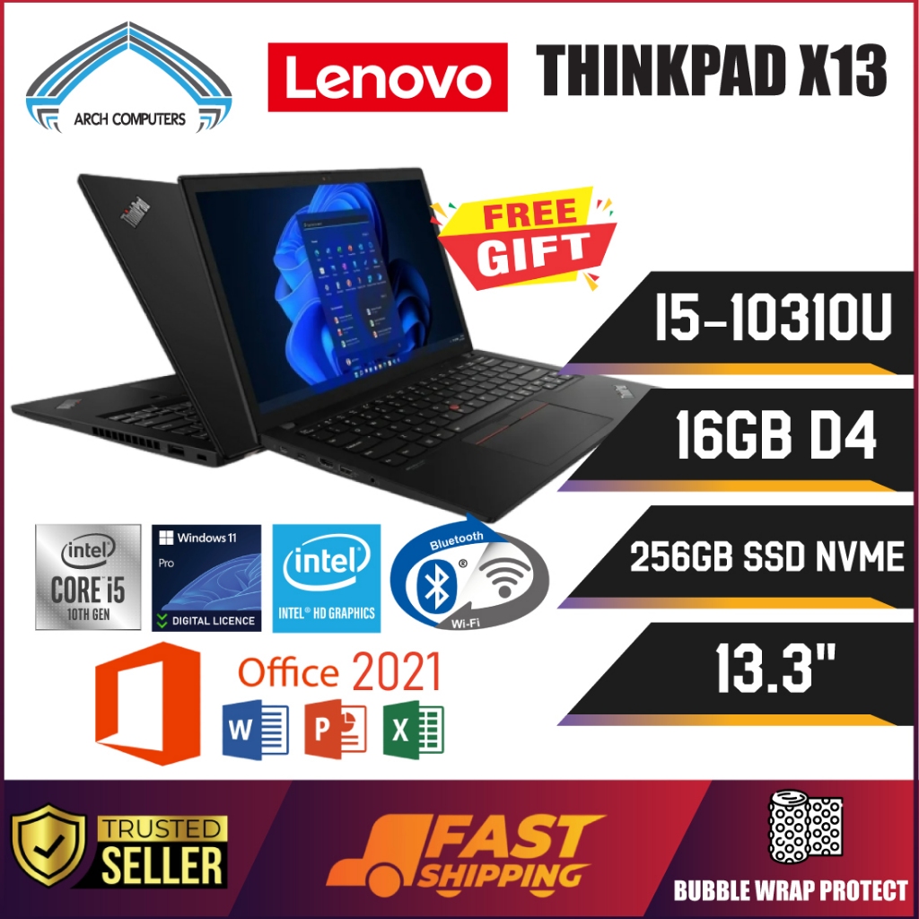READY STOCK] LENOVO THINKPAD X13 GEN LAPTOP i5-10th GEN VPRO