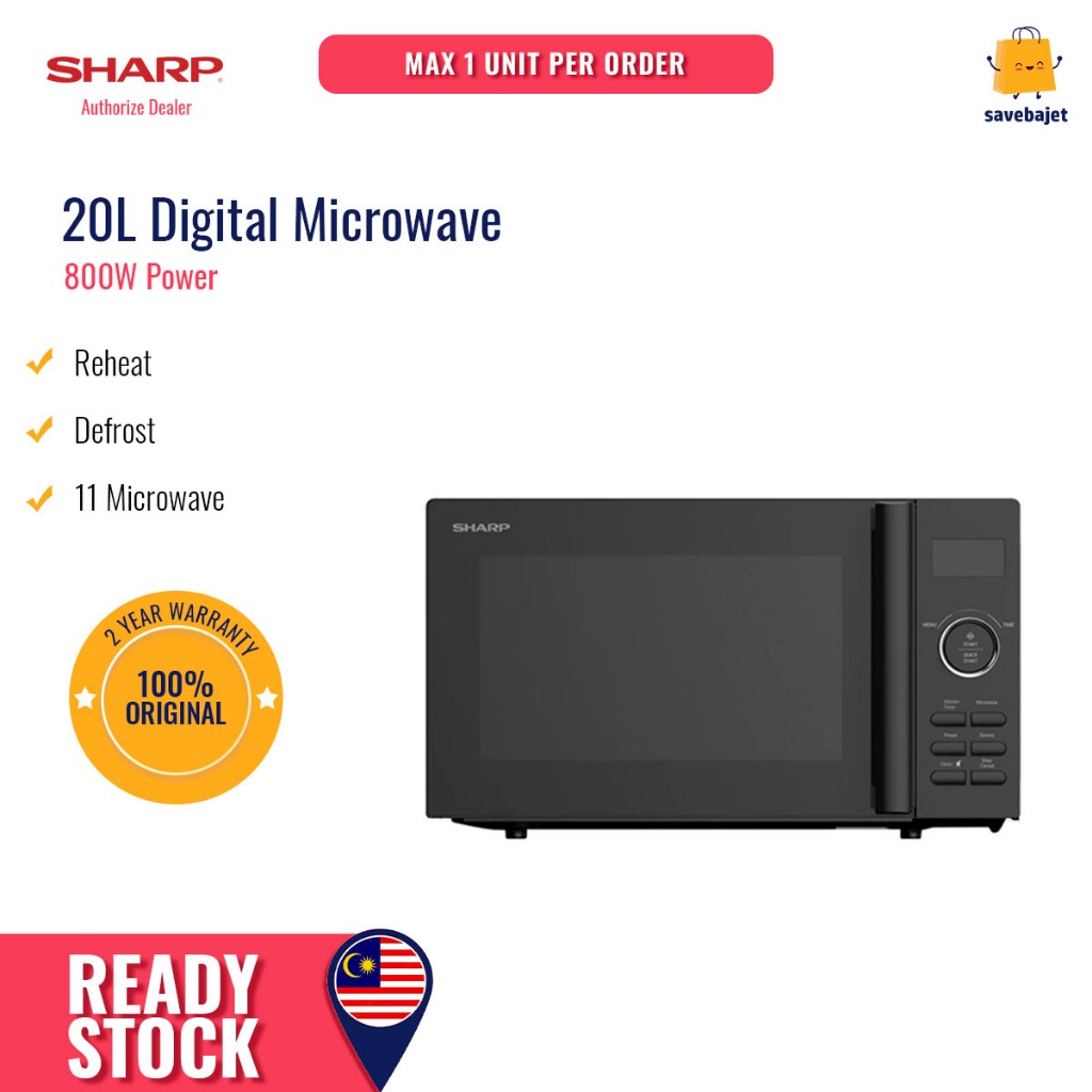 SHARP Pemanas Lauk - Microwave Oven Digital (20L) R2021GK | Shopee Malaysia