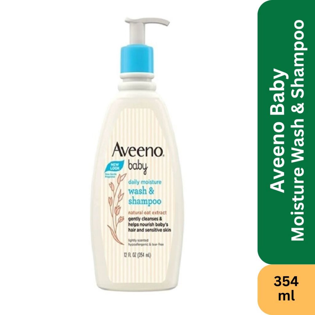 Aveeno Baby Daily Moisture Wash & Shampoo (354ml) | Shopee Malaysia