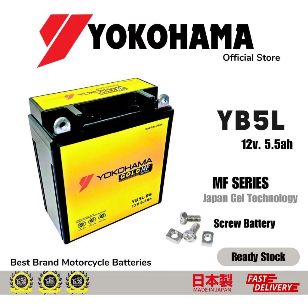 YOKOHAMA GOLD MF SERIES YB5L YB5 ( STARTER ) BATTERY LC135 V1 SRL110 ...