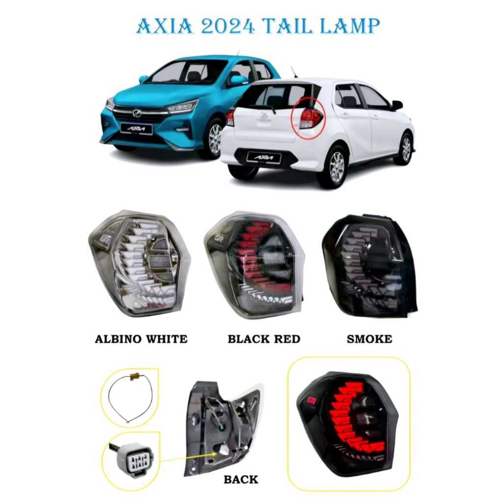 Perodua Axia 2023 Dragon Scale Dynamic Rear Tail Lamp With Running ...