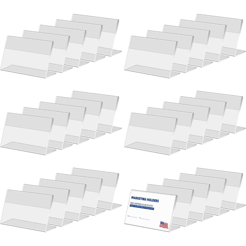 10PCS Acrylic L Shape Card Holder Name Price Card Holder for Retail ...