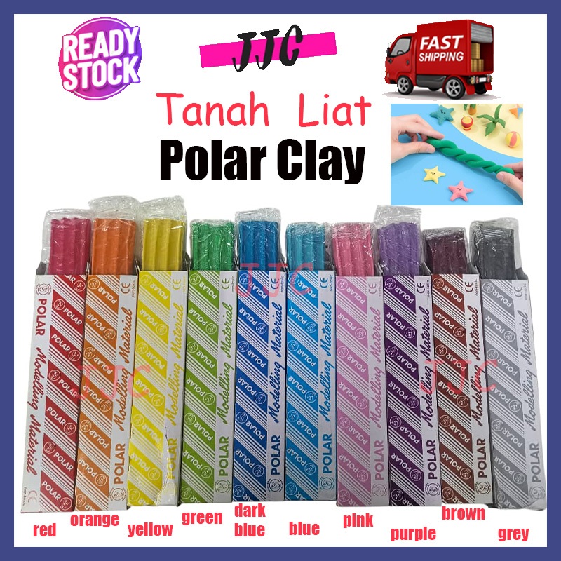 Polar Modelling Material Clay (Non Toxic) Tanah Liat Art Plasticine  Modelling Plasticine 10colour