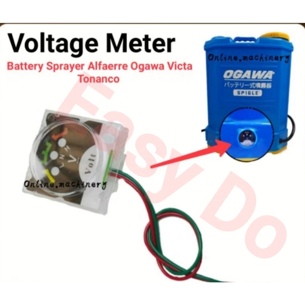 Voltmeter Battery Knapsack Sprayer / Meter Volt Pam Racun Bateri ...