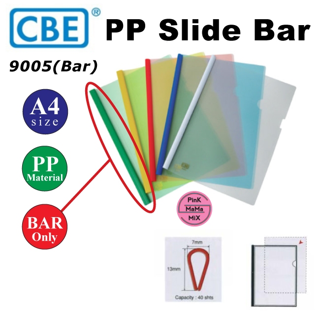 CBE 9005 Bar PP Slide Bar Document Holder Bar – Slide Bar Only | Shopee ...