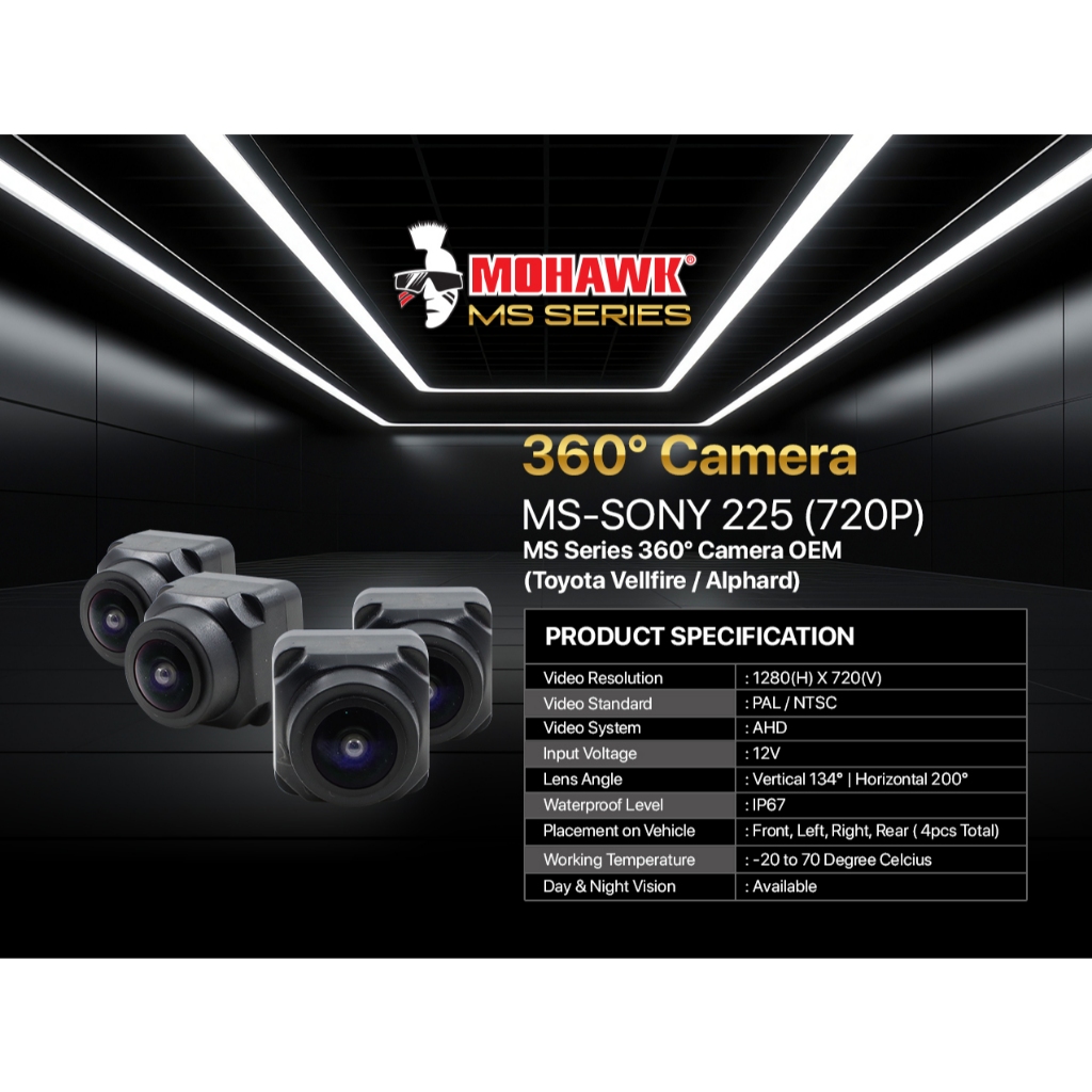 MOHAWK MS-SONY 225(720P) MS SERIES 360 CAMERA | Shopee Malaysia