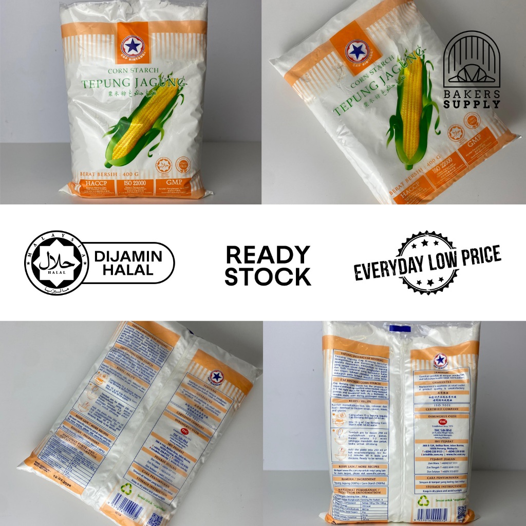 [MALAYSIA READY STOCK] Tepung Jagung Cap Bintang | Corn Starch (400g ...