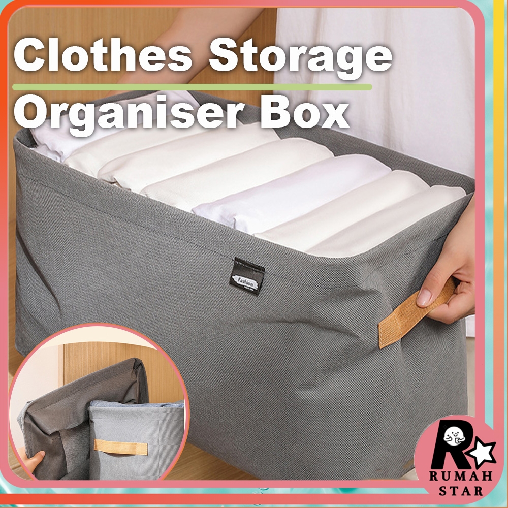 Kotak Simpan Balu Foldable Clothes Storage Box Clothes Organizer Box ...