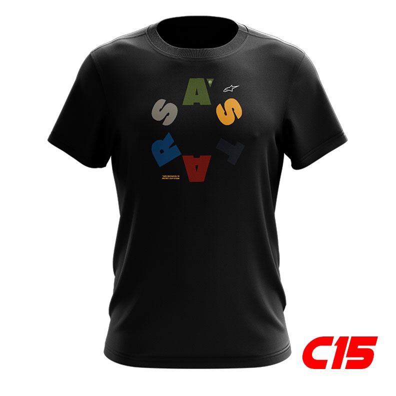 C 15 BAJU MOTOR RIDE ALPAN DESIGN RACING SUPERBIKE RARE KAIN COTTON ...