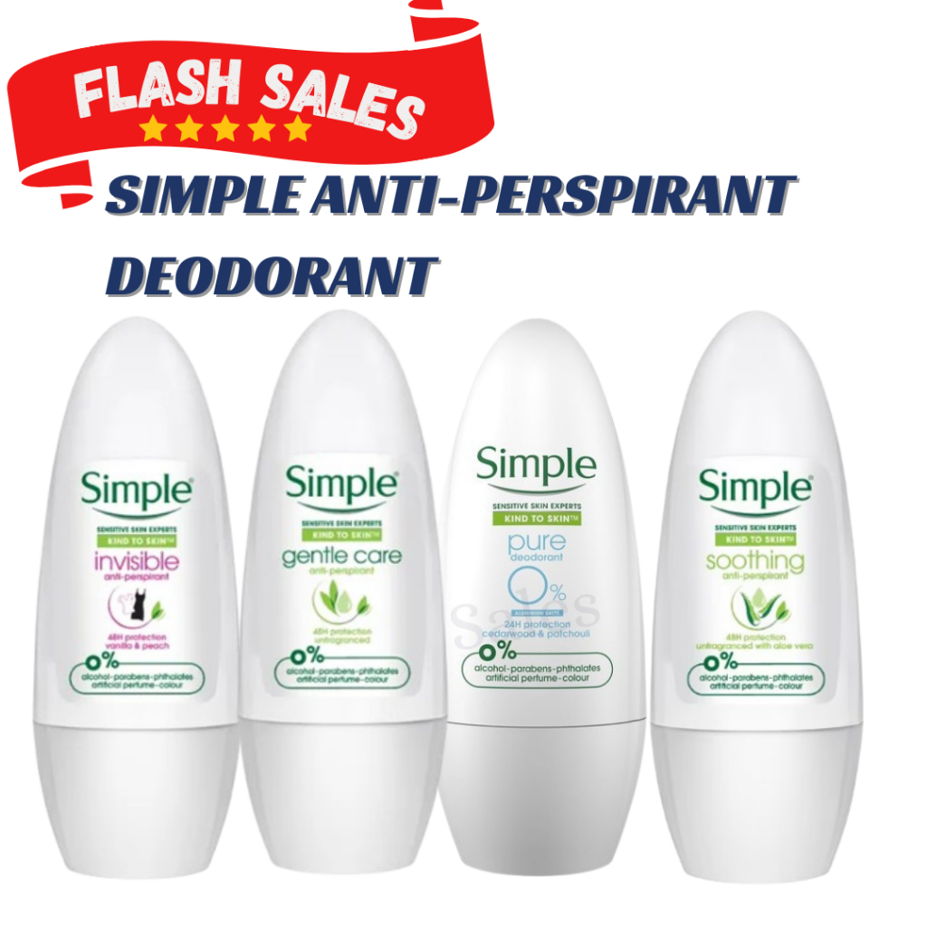 SIMPLE SOOTHING ANTI-PERSPIRANT DEODORANT 50ML | Shopee Malaysia