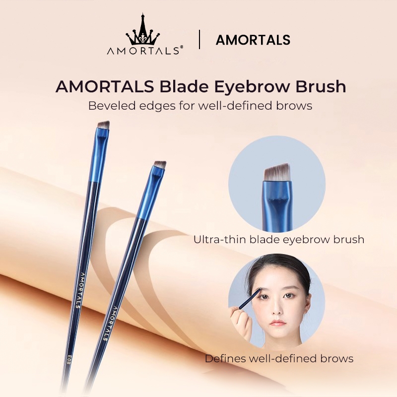 AMORTALS Blade Eyebrow Brush 尔木萄星系环游化妆刷刀锋野生眉眉刷化妆刷 扁头化妆师专用化妆刷画眉神器化妆刷工具 ...