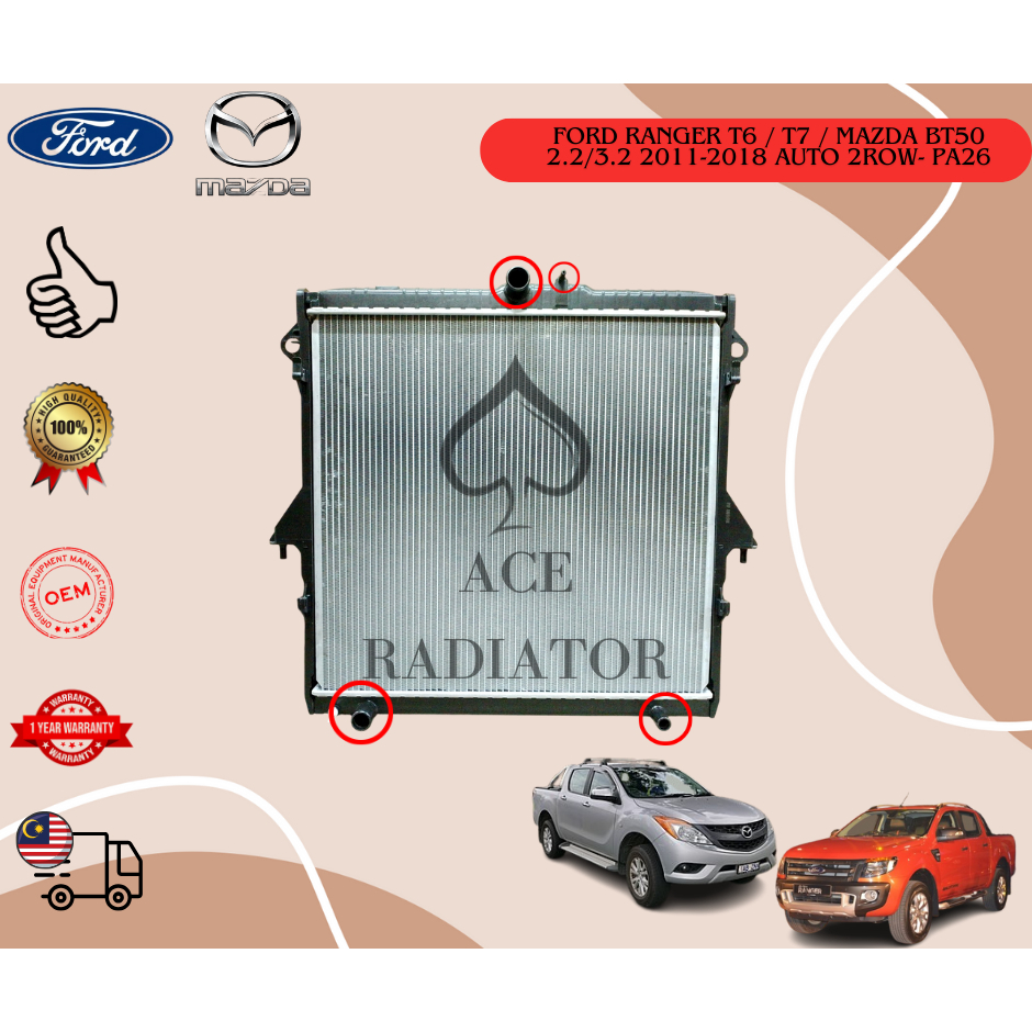 FORD RANGER T6 / T7 / MAZDA BT50 2.2/3.2CC 2011-2018 AUTO/MANUAL OEM ...