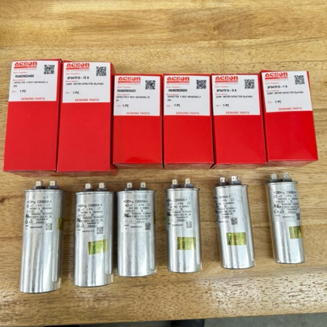 Acson original part capasitor compressor aircond 25uf / 30uf / 35uf ...