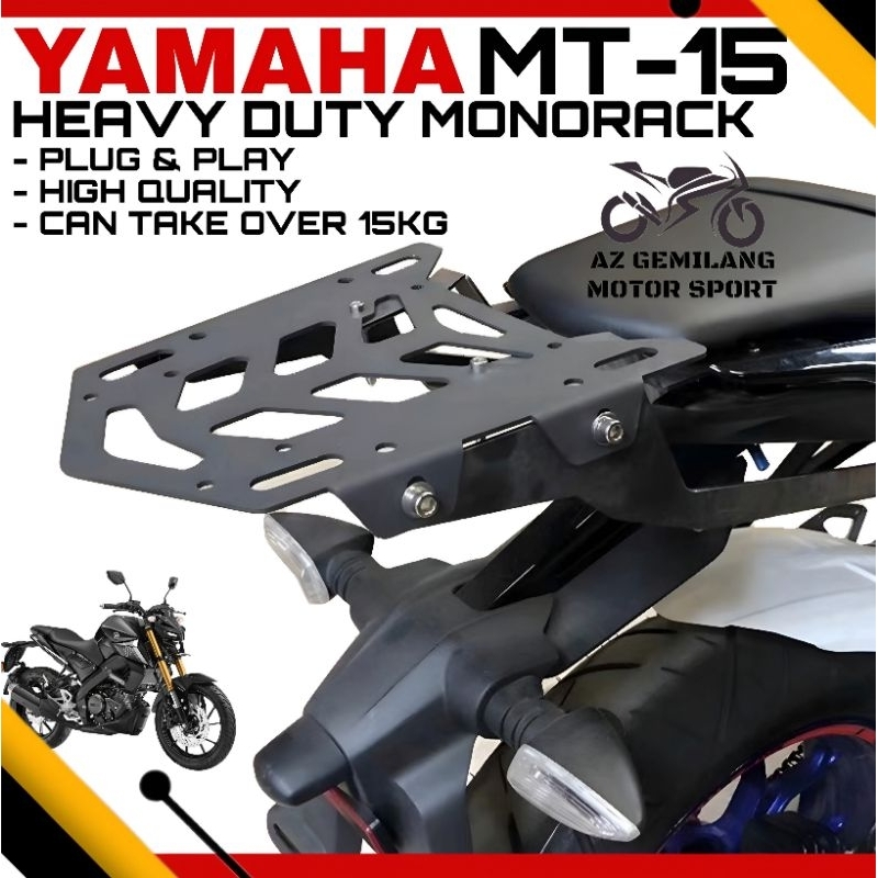 MONORACK YAMAHA MT15 MT 15 MT-15 HEAVY DUTY RACK ACCESSORIES ACCESSORY ...