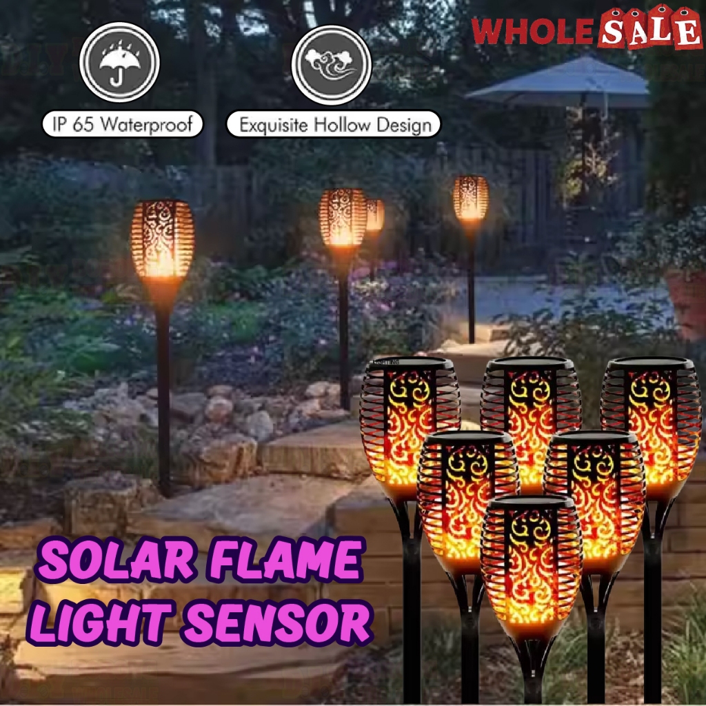 LED Light Sensor Solar Fire Light Outdoor Fire Light Waterproof Garden ...