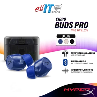 HyperX Cirro Buds Pro True Wireless Bluetooth Earbuds with Hybrid ANC, Ambient Sound Mode, Low-Latency, Bluetooth 5.2
