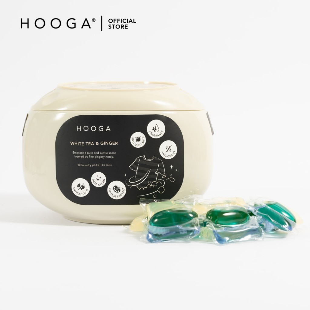 Hooga Black Series Laundry Pods (40 pods) - White Tea & Ginger | Shopee ...
