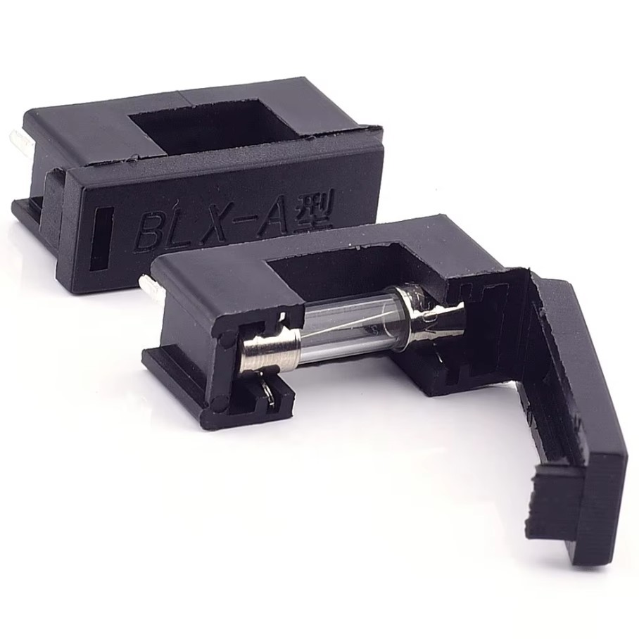 10-Pack PCB Mount Fuse Holder – BLX-A Type, 5mm X 20mm Fuse Size, 15A 125V / 10A 250V, Solder-Type For Circuit Boards