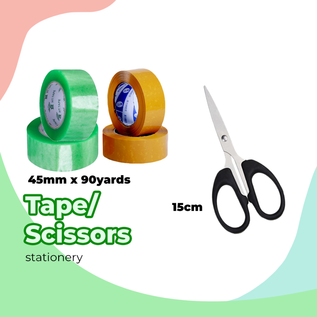 Realeos 90yard Stainless Steel Office Scissors Gunting 45mm x 150m x ...