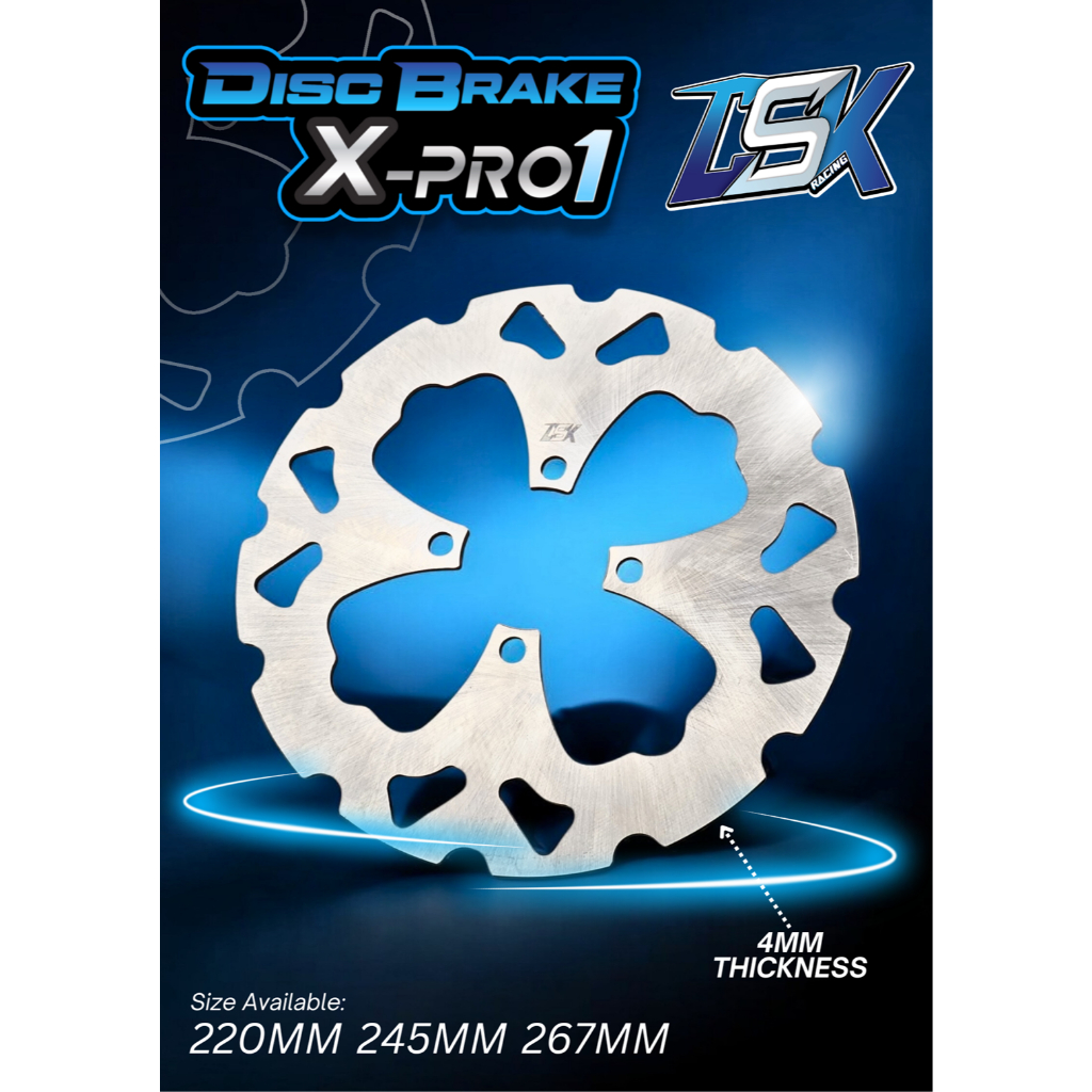 CSK RACING X-PRO1 Disc Brake Piring Disk Brek Plate Depan 4mm Galfer ...