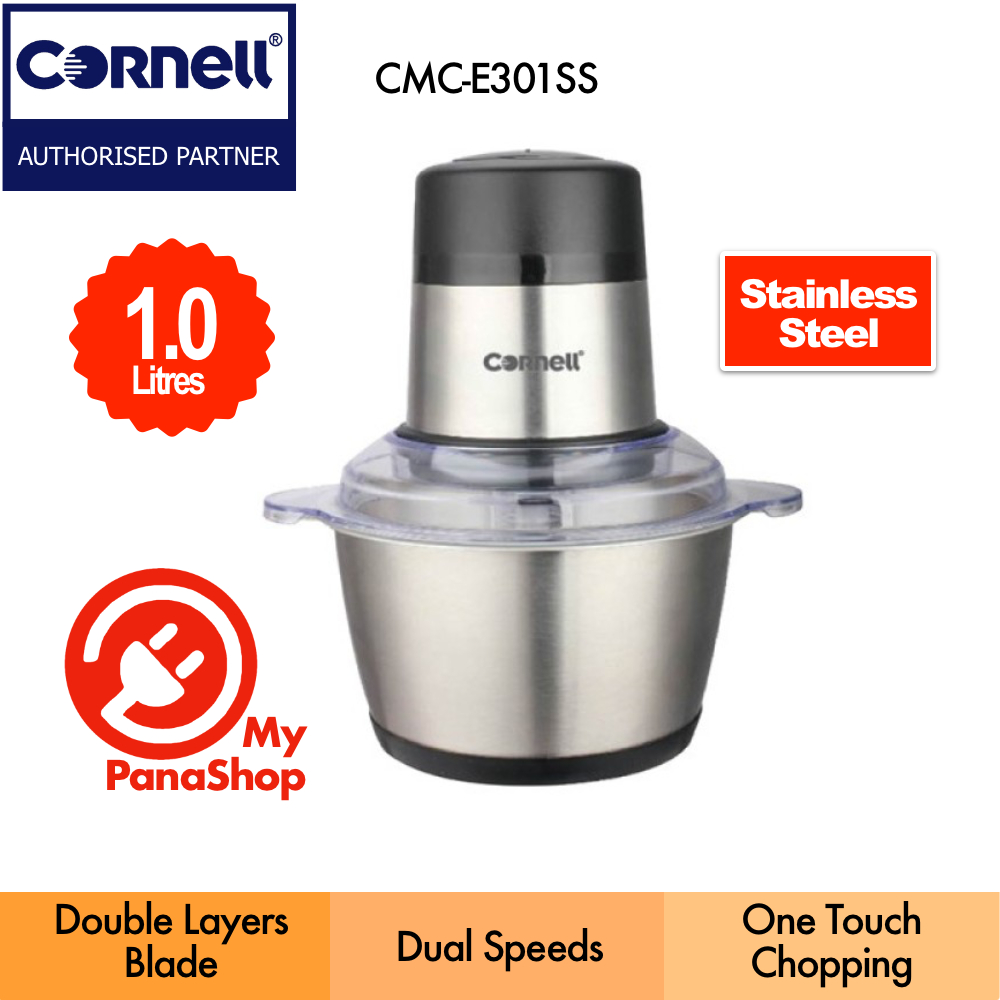 Cornell Stainless Steel Food Chopper with Double Blade ( 1L / 300w ...