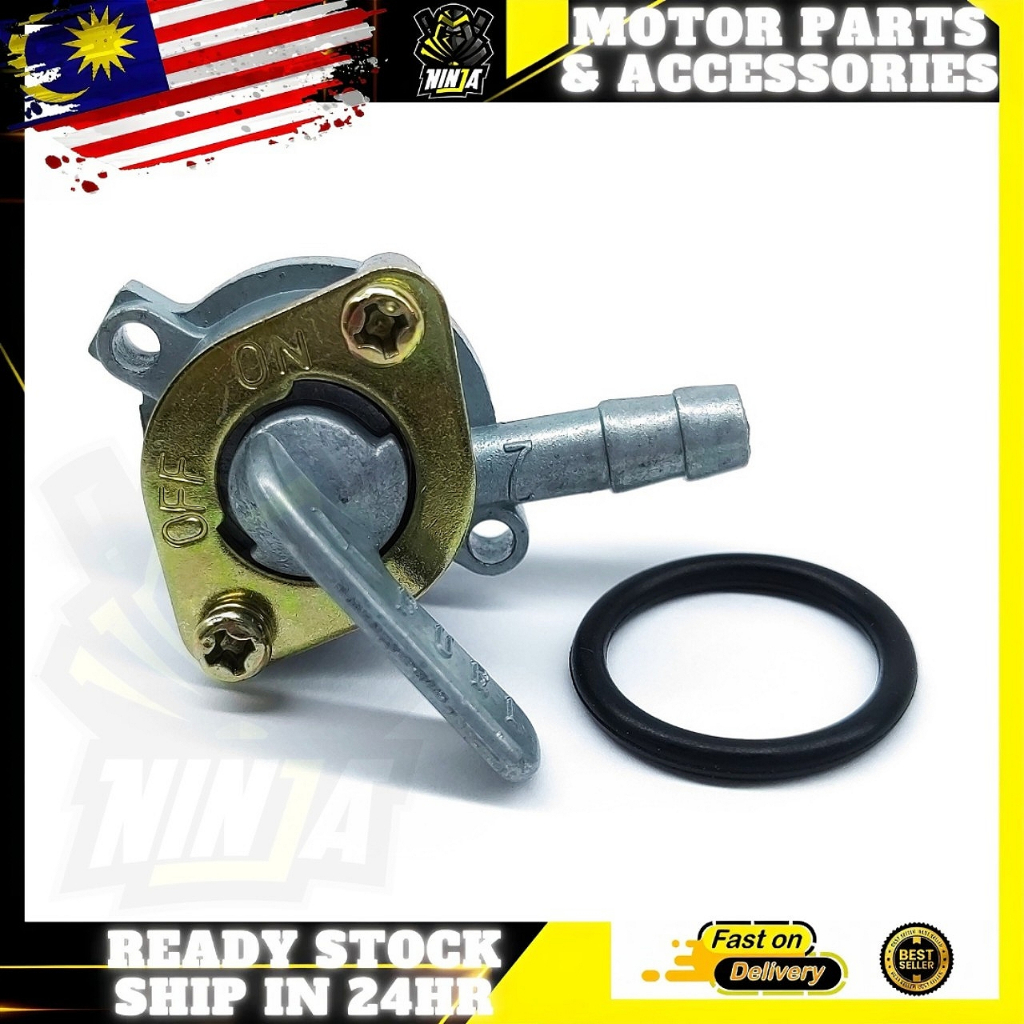 HONDA EX5/EX5 DREAM [STD] FUEL COCK ASSY LEVER WITH O-RING CARBURETOR ...