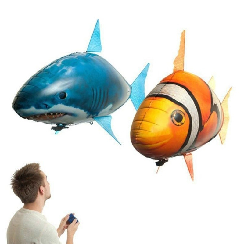 Remote Control Balloon shark clownfish children inflatable toy RC gift ...