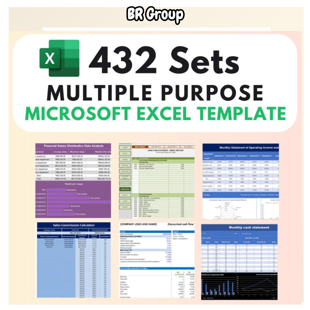 🔥400+ MICROSOFT EXCEL TEMPLATES | TOTAL 432 SETS | Business Financial ...