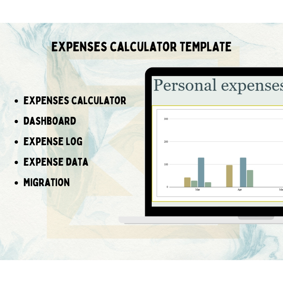 🔥Expenses calculator TEMPLATE 🔥 | Excel | 🔥 Auto Calculation🔥 | Shopee ...