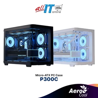 AeroCool P300C Black / White Micro ATX (mATX) Gaming PC Case
