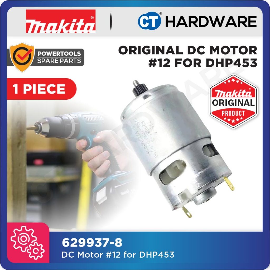 Makita 629937-8 Original DC Motor #12 for DHP453 Cordless Hammer Driver ...